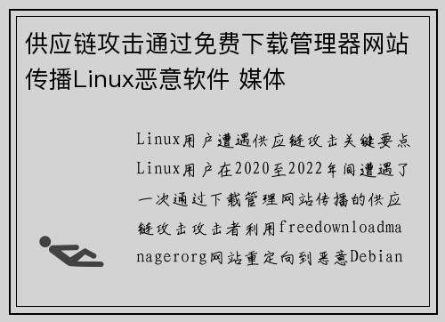 供应链攻击通过免费下载管理器网站传播Linux恶意软件 媒体